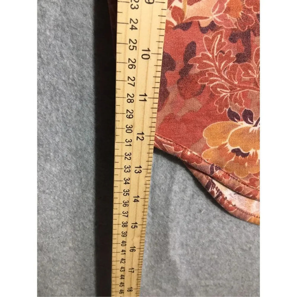 Womens Cupio Blouse Floral Pink Scoop Neck Plus Size Drop Shoulder - Picture 3 of 6